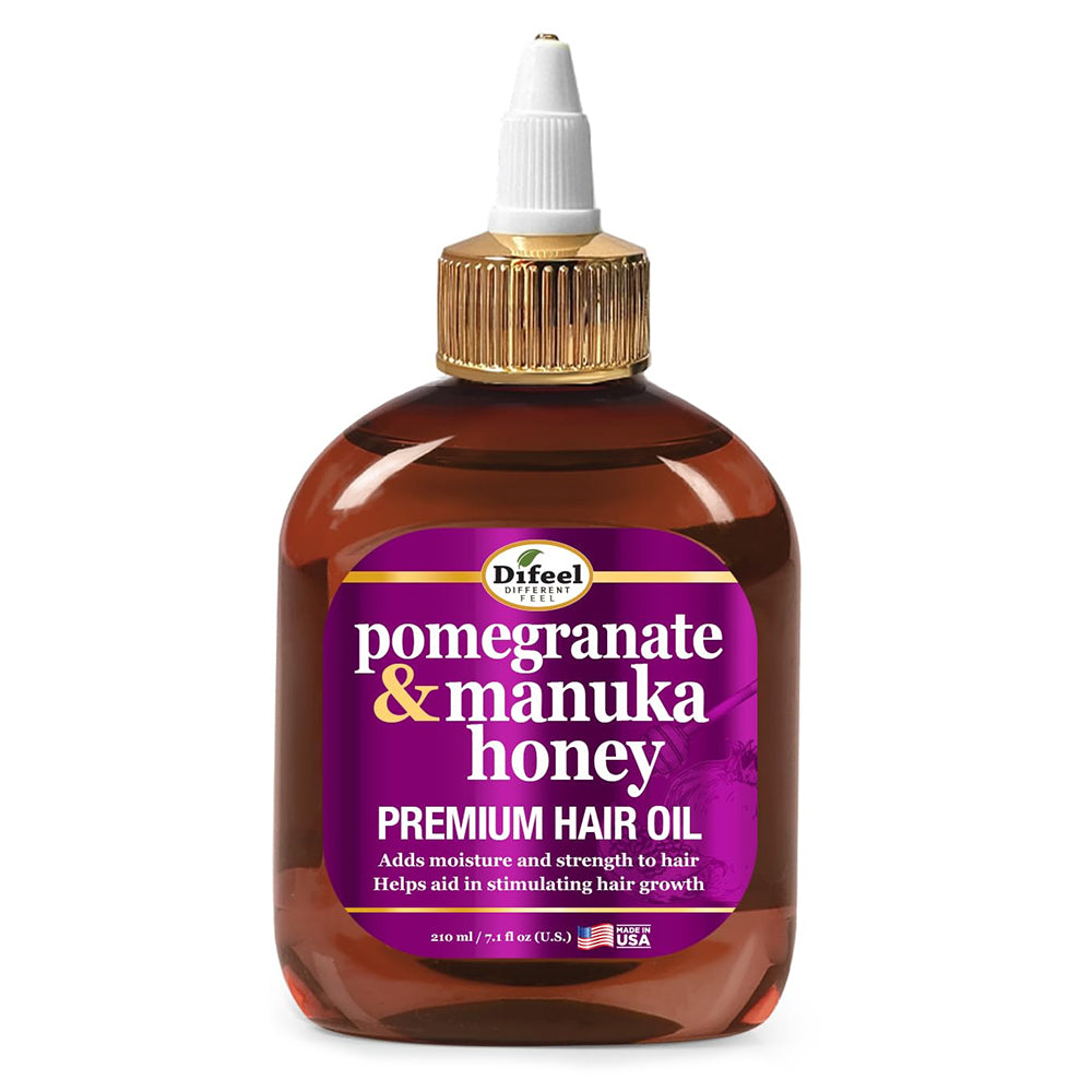 Difeel Pomegranate & Manuka Honey Growth Stimulating Premium Hair Oil 7.1Oz (210ml)